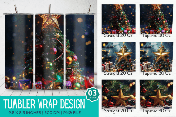 3D Christmas Tree Star and Toys Tumbler: Integrating High-Resolution Sublimation Assets into Your Creative Workflow