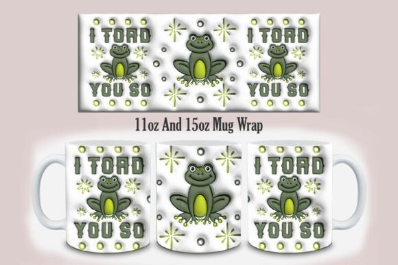 Charming 3D Inflated Toad Mug Design PNG