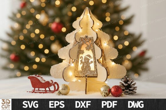 Crafting Warmth: A Guide to the 3D Christmas Tree Lantern SVG