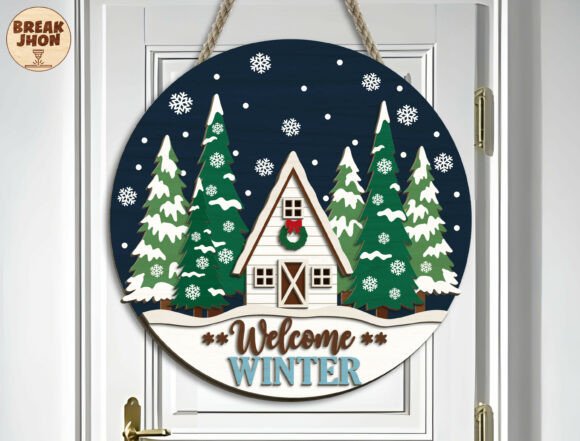 Creating Cozy Winter Charm: A Guide to the Welcome Winter Layered Round Sign SVG
