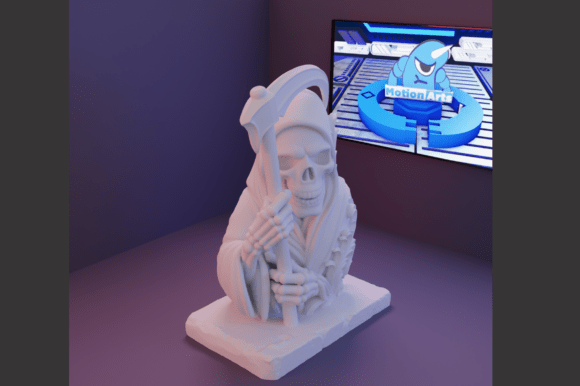Death Skull: A Bold 3D Print for Gothic Art