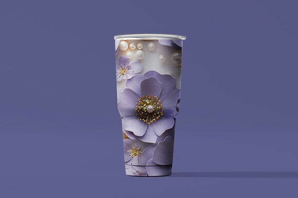 Designing with the 3D Lilac Gold Flower with Pearls Tumbler: A Guide to Sublimation Quality and Aesthetic Appeal