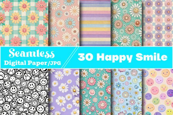 Digital Paper Happy Smile: A Versatile Resource for Crafters and Designers