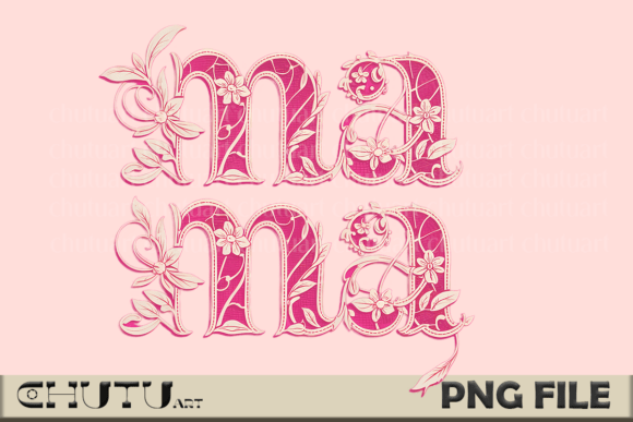 Elegant Pink Floral Mama PNG Design Guide