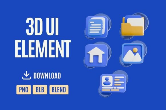 Elevating Digital Interfaces with 3D App UI Essentials Pack 02
