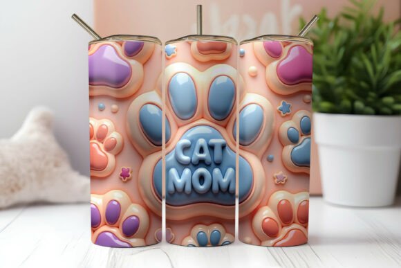 Evaluating the 3D Cat Mom Inflated Tumbler Wrap for Sublimation Projects