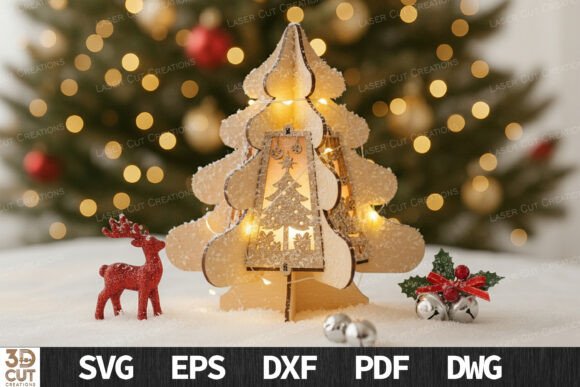 Evaluating the 3D Christmas Tree Lantern SVG File for Laser Cutting Projects