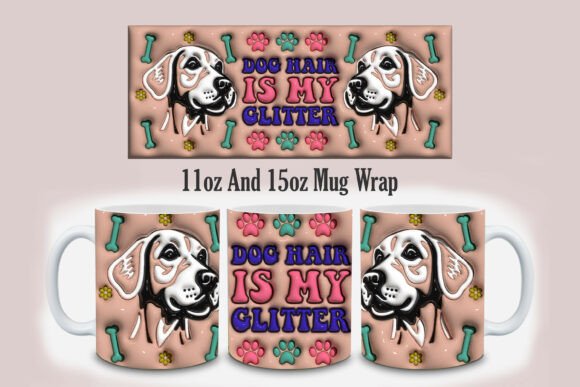 Evaluating the 3D Dog Hair is My Glitter Mug Design PNG for Custom Sublimation