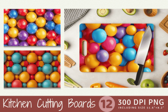 Evaluating the Colorful 3D Inflated Balls Cutting Board for Kitchen Decor and Print-on-Demand