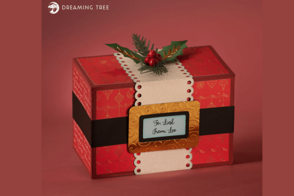 Ho, Ho, Ho Gift Box SVG: Festive 3D Craft