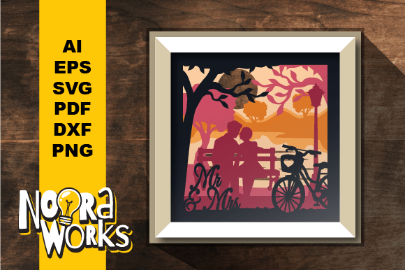 Integrating the Couple in the Park Paper Cut Light Box into Your Creative Workflow