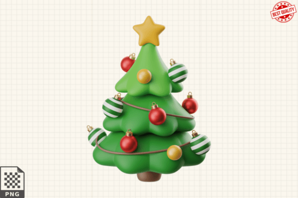 Mastering High-Quality Christmas 3D Christmas Tree Clipart PNG for Modern Sublimation Design