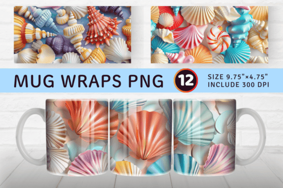 Mastering the 3D Colorful Seashells Mug Wrap Sublimation Design for Flawless Results
