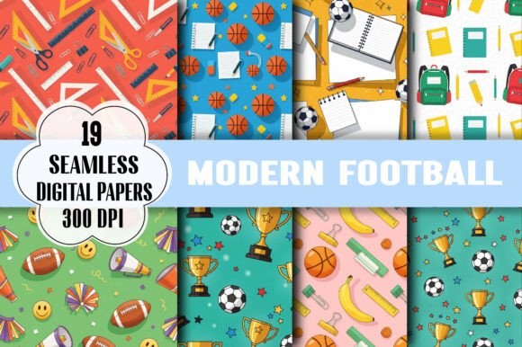 Modern Football Pattern: A Versatile Design Asset