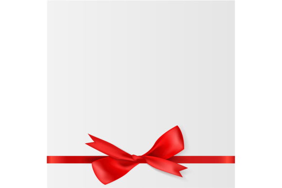 Red Bows on Border: A Realistic Approach to Corner Card Design
