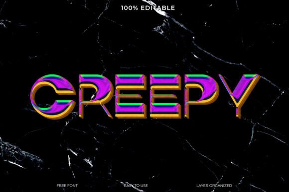 Retro 3D Striped Text Effect Guide