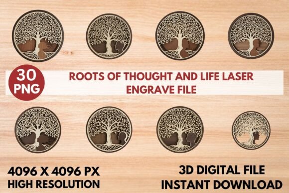Roots of Thought and Life Laser Engrave: Integrating Symbolic Art into Modern Fabrication Workflows
