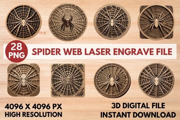 Spider Web Laser Engrave File