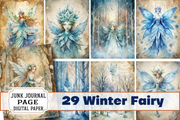 Unlocking Creativity with Winter Fairy Junk Journal Pages